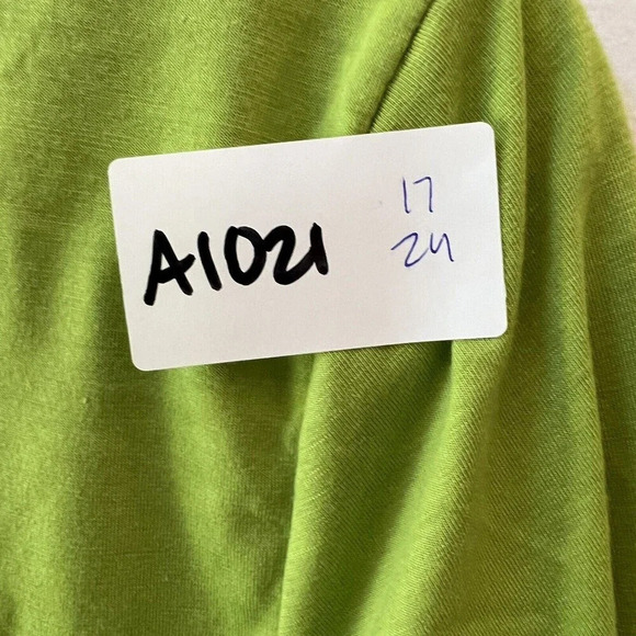 Vintage Y2K NWT Lime Green Sequin Top Women’s Large 3/4 Sleeve Ruched Gold - Picture 7 of 7